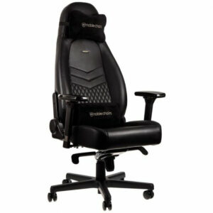 Noblechairs Icon Δερμάτινη Καρέκλα Gaming με Ρυθμιζόμενα Μπράτσα Μαύρη