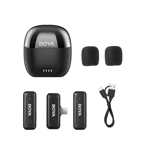 BOYA BY-WM3T-U2 2,4GHz Mobile wireless mic For Android USB-C (2 transmitters, two person vlog) - Image 5