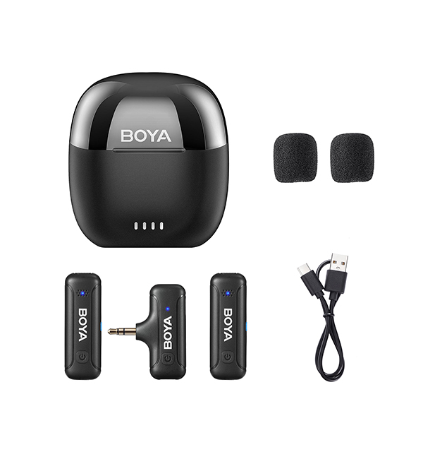 BOYA BY-WM3T-M2 2,4GHz Mobile wireless mic For Camera 3.5Jack (2 transmitters, two person vlog) - Image 5