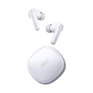 QCY T13X TWS White - 30 hour battery True Wireless  in-ear earbuds Quick Charge 380mAh Gaming 0,068s