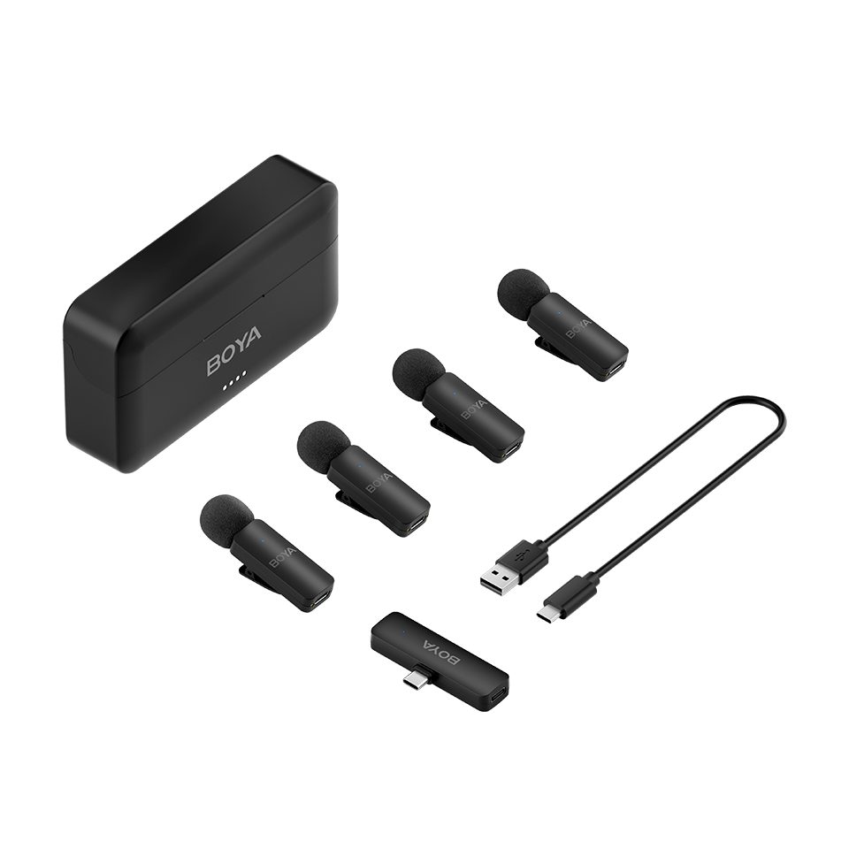 BOYA BY-V4U Wireless 4 person 4-channel mini Lavalier USB-C 2.4GHz Microphone - Image 5