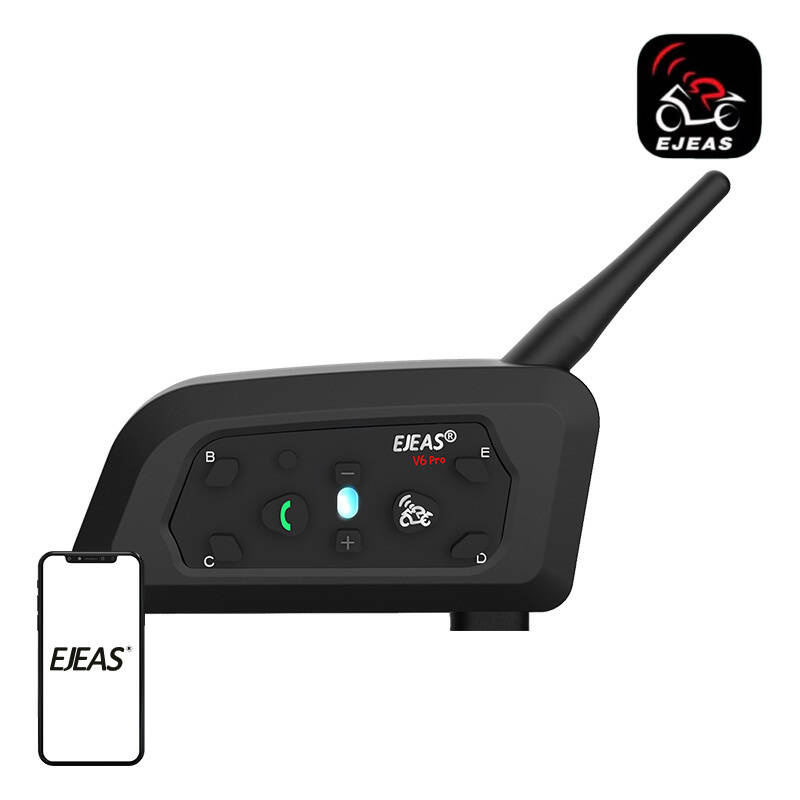 EJEAS Ενδοεπικοινωνία για Κράνος Μηχανής V6PRO+ (Μαύρο)