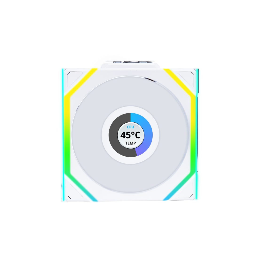 Lian Li UNIFAN SL Wireless LCD 120 -3PCS Reverse White (Triple pack include Controller) - Case Fan - Image 3