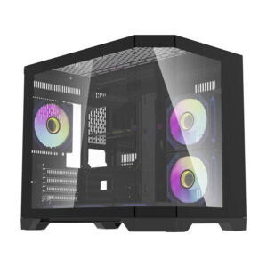 Darkflash Computer Case FT418 + 6 aRGB fans (black)