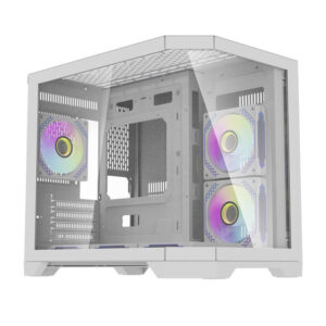 Darkflash Computer Case FT418 + 6 aRGB fans (white)
