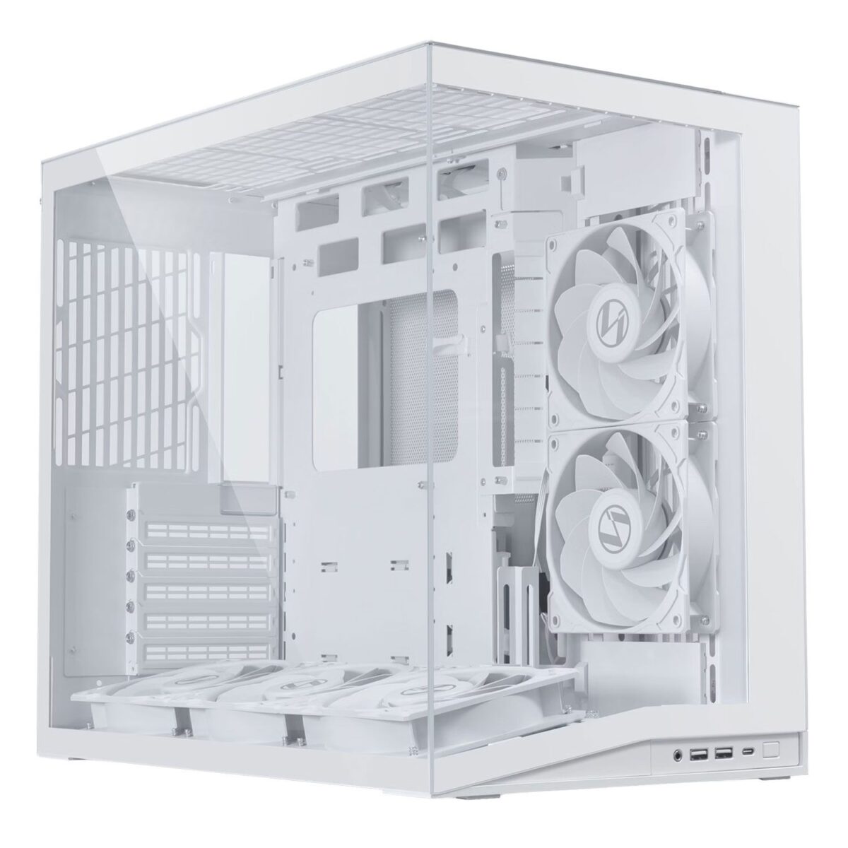 Lian Li O11D Mini V2 FLOW WHITE - ATX PC GAMING CASE - 5x FANS - IMPROVED AIRFLOW - GPU SUPPORT BRAC