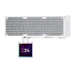 Lian Li Hydroshift II LCD-S 360N White - Fanless AIO CPU Cooler - 3.4" Screen - 1851/1700, AM5/AM4
