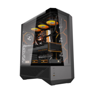 DarkFlash Computer Case DY460 Black with 4 ARGB fans