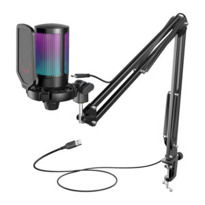 Fifine Gaming microphone with tripod A6T (Black)