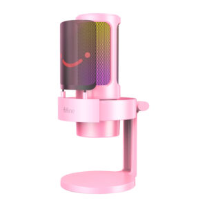 Fifine Condenser microphone A8P with stand (pink)