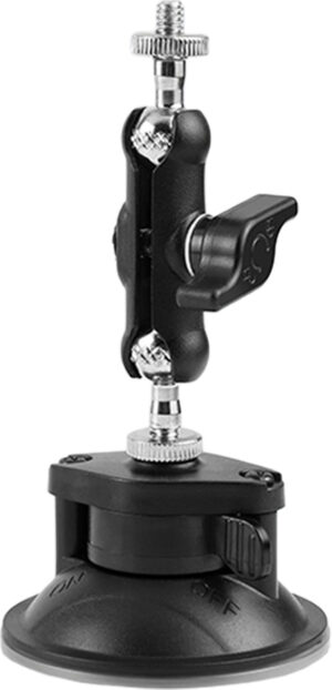 PULUZ 1/4" Magic Arm Suction Cup Mount (Black)
