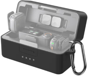 PULUZ Silicone Charging Case Cover for DJI Mic 3 (Black)