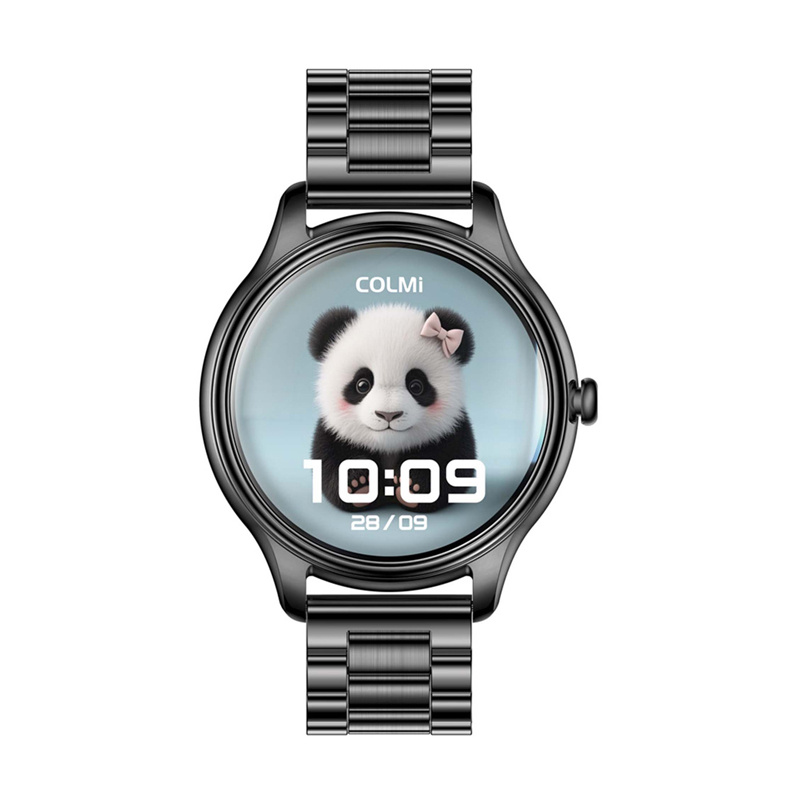 Smart Watch COLMI L28 (Black + Black steel strap)