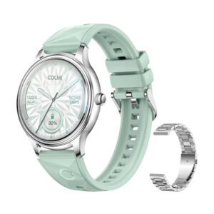 Smart Watch COLMI L28 (Silver-Green + silver steel strap)