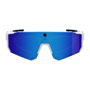 Colmi V06 AI White Sports Sunglasses (with blue lenses)