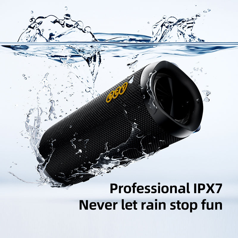 QCY SP7 Blue - Portable Bluetooth Speaker w Stereo Sound 40W, Mic for Calls, RGB Light Show - Image 4