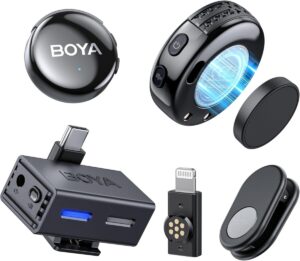 BOYALINK 3 - Type-C & 3,5mm AI-Powered Button Wireless Microphone 2 TX + 1 RX no Case