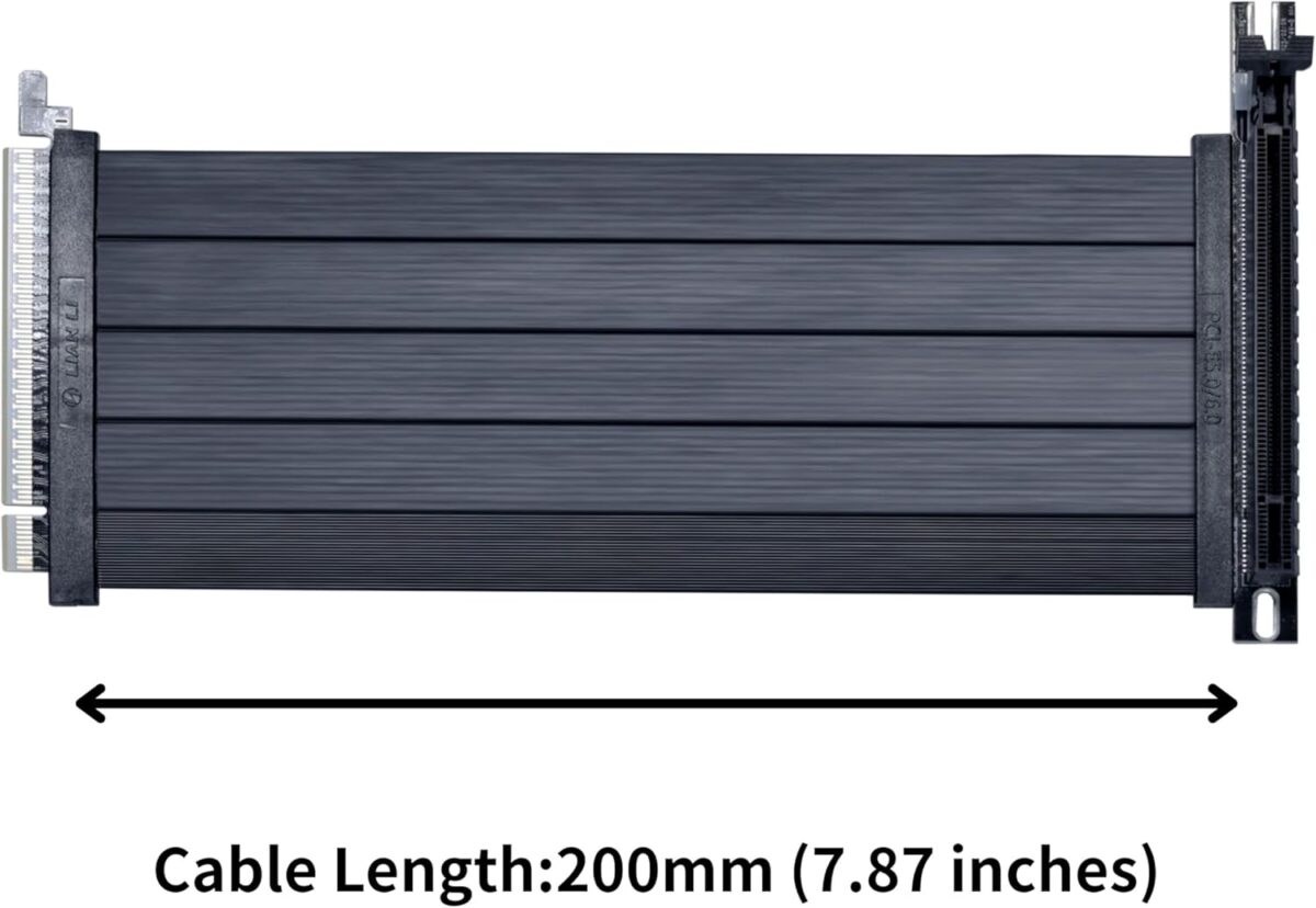 Lian Li PCIe 5.0 RISER CABLE 200mm - Black - Image 4