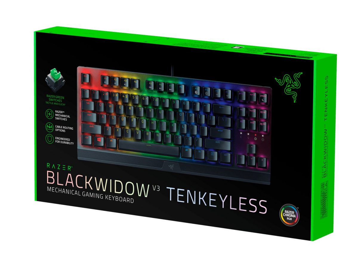 Razer BLACKWIDOW V3 TENKEYLESS Mechanical Gaming Keyboard GR Layout - Green Switches - Image 5