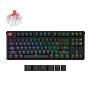 Keychron C3 Pro (C3PX-H1) QMK/VIA Mechanical Red Switch - 8K Polling Rate Hot Swap. 80% US RGB