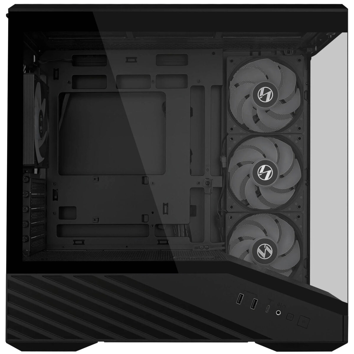 Lian Li Vector V100 Mini Black - 4 x 120mm ARGB - Mini/Micro ATX - LED RGB Strip - Tempered Glass - Image 4