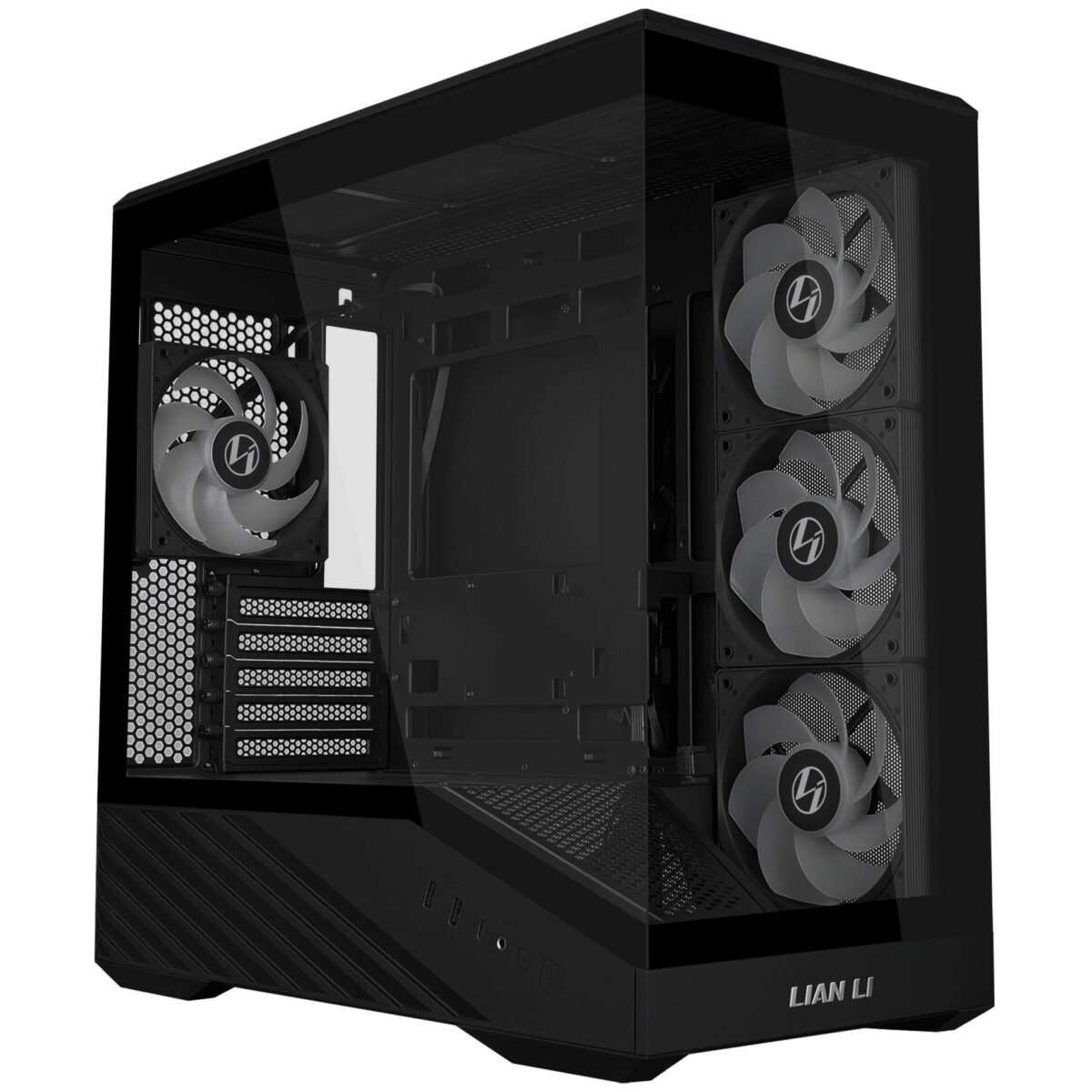 Lian Li Vector V100 Mini Black - 4 x 120mm ARGB - Mini/Micro ATX - LED RGB Strip - Tempered Glass - Image 2