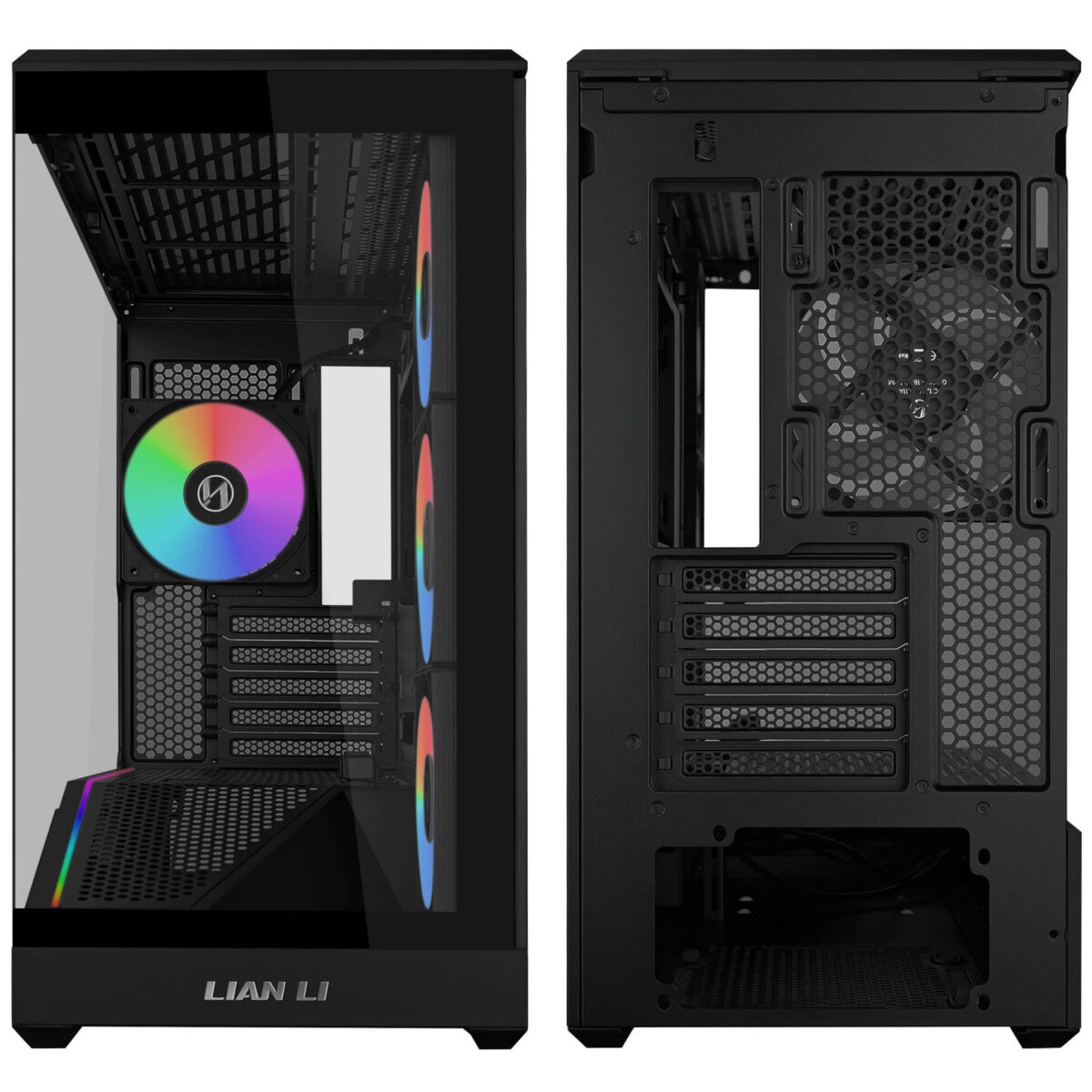 Lian Li Vector V100 Mini Black - 4 x 120mm ARGB - Mini/Micro ATX - LED RGB Strip - Tempered Glass - Image 5