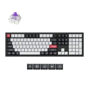 Keychron Q6 HE (Q6H-M1) QMK Wireless Custom Hall Effect Keyboard Purple Switch 100% US Layout