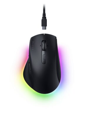 Razer PRO CLICK V2 - Wireless Ergonomic Mouse - ChatGPT AI - RGB Gaming - Long Battery