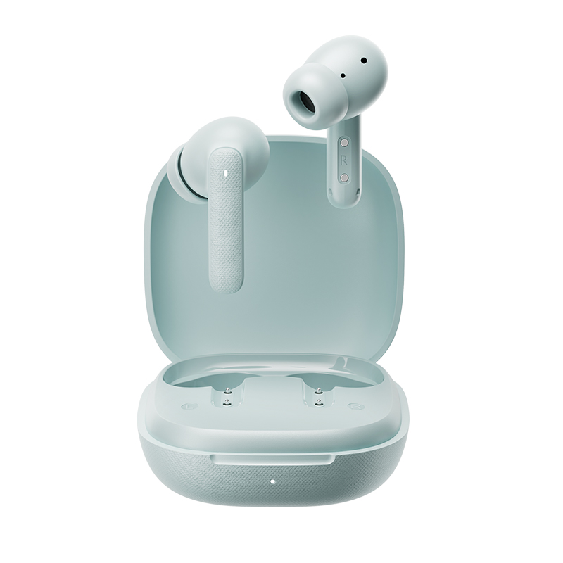 QCY Buds Blue (QT43) - Noise Reduction Clear Calls TWS Earbuds 35h, 10mm dynamic drivers