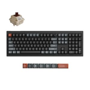 Keychron V6 Ultra (V6U-D3) QMK/VIA Wireless Custom Mechanical Keyboard Brown Switch RGB 100% US