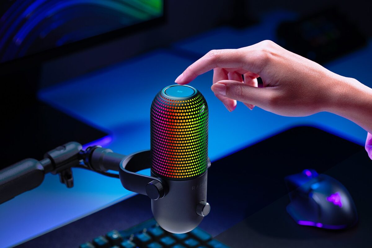 Razer SEIREN V3 CHROMA - RGB USB Condenser Microphone - Gain Limiter - Build-in Shock Absorb - Image 5