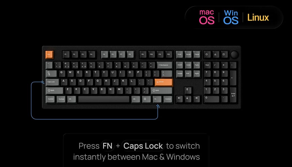 Keychron P6 Ultra (P6-M4) ZMK 8K Wireless Custom Mechanical Keyboard Banana Switch RGB 100% US Lay - Image 4