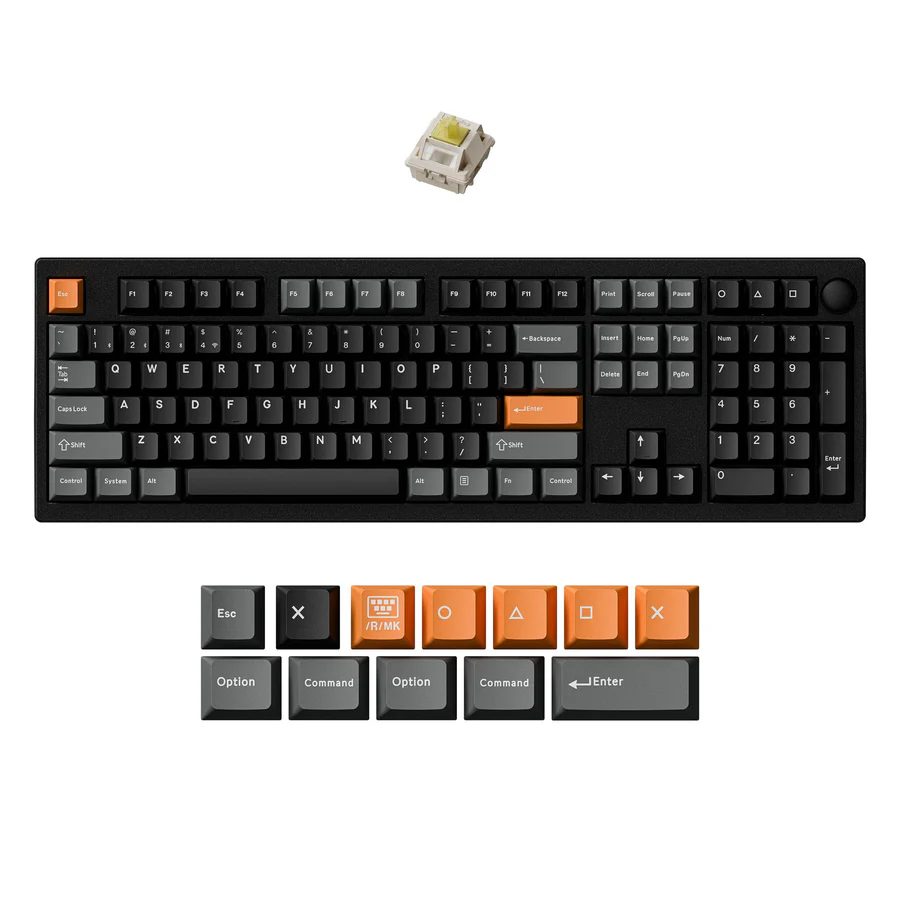 Keychron P6 Ultra (P6-M4) ZMK 8K Wireless Custom Mechanical Keyboard Banana Switch RGB 100% US Lay