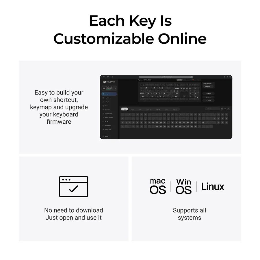 Keychron Q6 Ultra (Q6U-M4) ZMK RGB 8K Wireless Custom Mechanical Keyboard-Banana Switch 100% US - Image 3