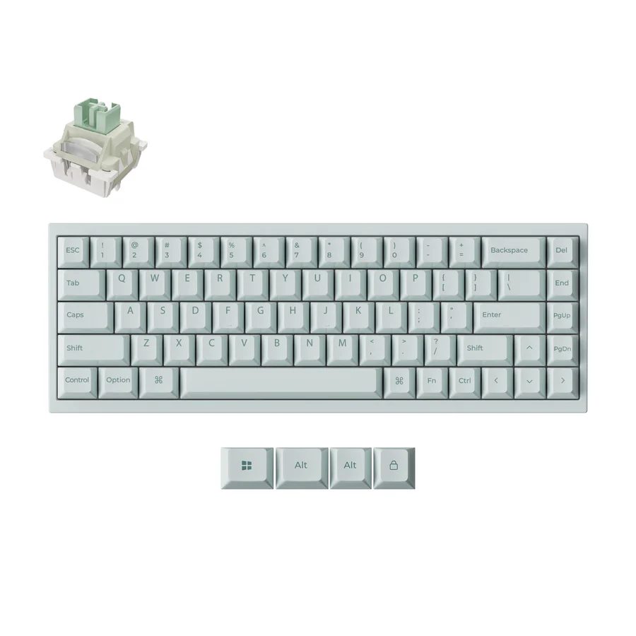Keychron Q16 HE (Q16HW-L1) QMK Ceramic Custom Hall Effect Keyboard RGB Lime Switch 65% US Green