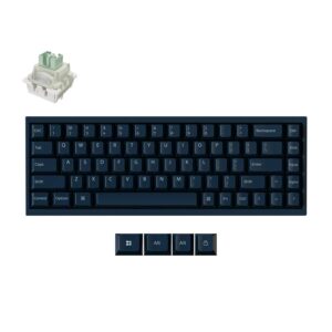 Keychron Q16 HE (Q16HW-J1) QMK Ceramic Custom Hall Effect  Keyboard RGB Lime Switch 65% US Blue