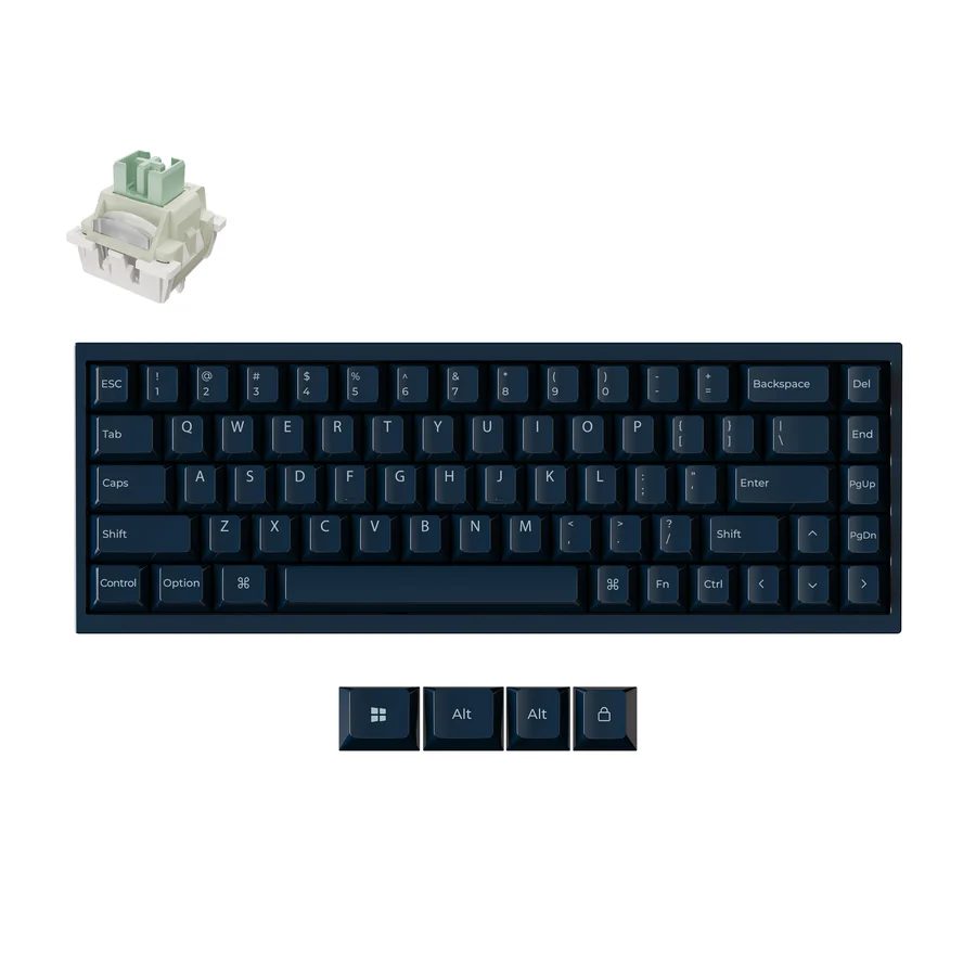Keychron Q16 HE (Q16HW-J1) QMK Ceramic Custom Hall Effect Keyboard RGB Lime Switch 65% US Blue