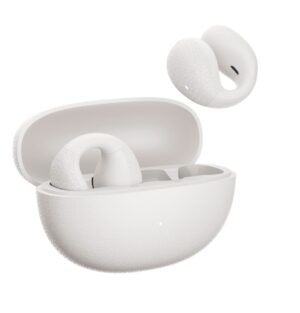 QCY Crossky C10 White Open Ear TPU Earclip, IPX5 Call Noise Reduction BT 5.4 Earbuds 30h