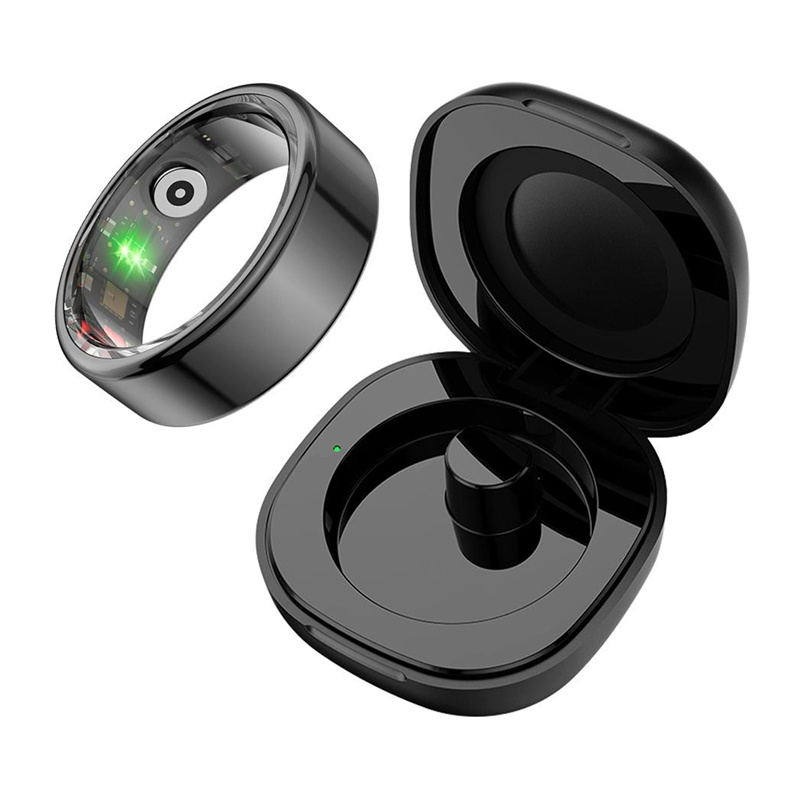 COLMI R02 Smart Ring Size 8 18.1mm (Black) + Charging Case