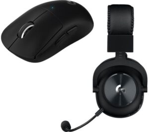 Ακουστικά gaming και ποντίκι Logitech - PRO X, ασύρματο, μαύρο