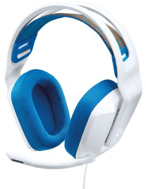 Ακουστικά Gaming Logitech - G335, λευκά/μπλε