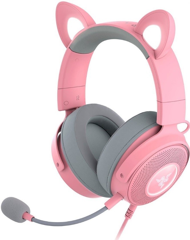 Ακουστικά gaming Razer - Kraken Kitty Edition V2 Pro, Quartz