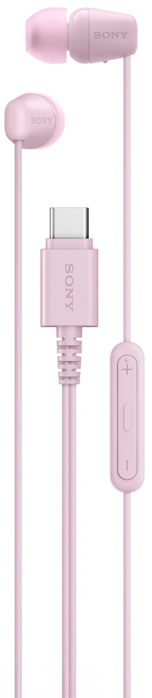 Ακουστικά με μικρόφωνο Sony - IEREX15C, USB-C, ροζ