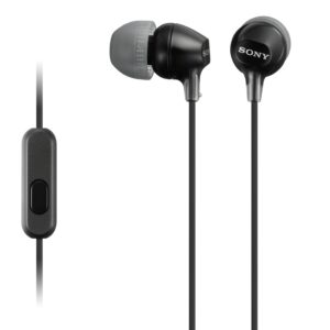 Ακουστικά με μικρόφωνο Sony - MDR-EX15AP, μαύρο