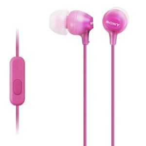 Ακουστικά με μικρόφωνο Sony - MDR-EX15AP, ροζ