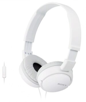 Ακουστικά με μικρόφωνο Sony - MDR-ZX110AP, λευκά