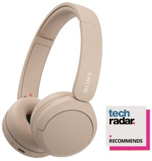 Ασύρματα ακουστικά με μικρόφωνο Sony - WH-CH520,μπεζ