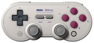 Ασύρματο χειριστήριο 8BitDo - SN30 Pro, Hall Effect Edition, G Classic, άσπρο (Nintendo Switch/PC)