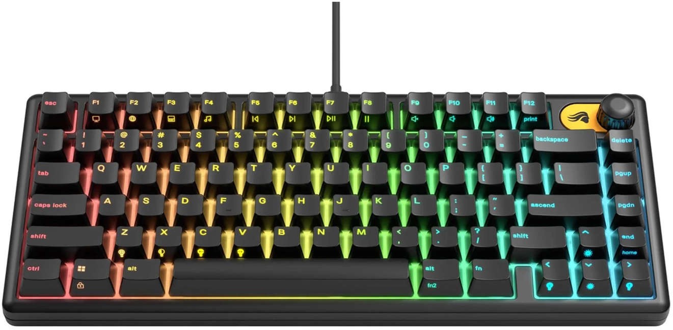 Gaming πληκτρολόγιο Glorious - GMBK, 75%, RGB, IP57, μαύρο